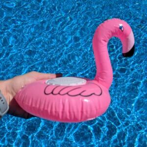 Gabba Goods Pink Flamingo Inflatable Waterproof Floating Bluetooth Speaker - GUC